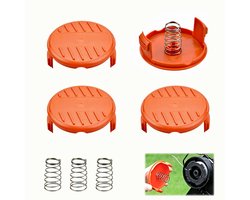 4 stuks - trimmerdop - grastrimmer dop - vervangingsdop grastrimmer - Oranje - 8,7 cm x 3,4 cm - voor AFS trimmer spoel ABS materiaal voor Black & Decker modellen zoals STC1820CM, STC1820PC, STC1820EPC,STC1840EPC, ST5530, ST1823 en GLC1823L20