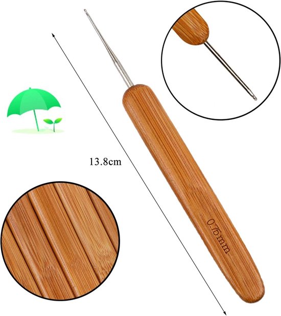 Haaknaalden Set van 6 Stuks voor Beginners - Fijne Haaknaalden en Trick Naalden voor Creatieve Projecten (0.75mm, 1.0mm, 1.5mm, 1.25mm, 1.75mm, 2mm) — afbeelding 5