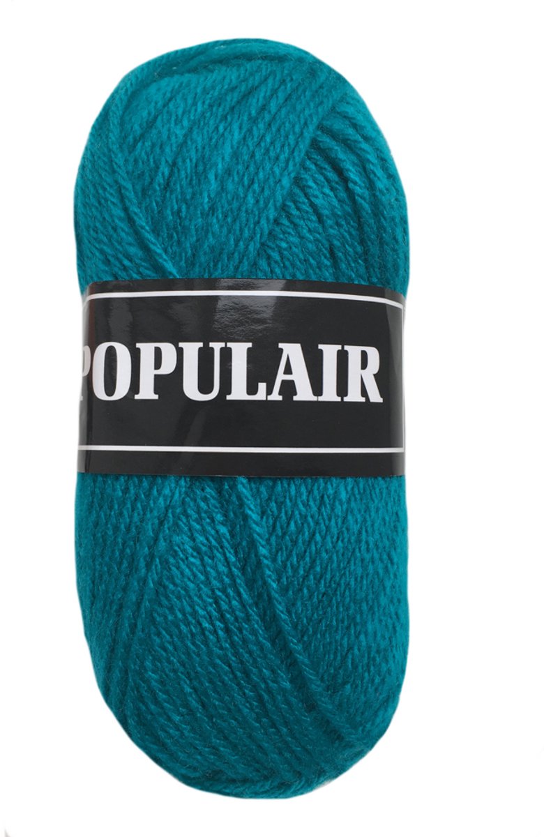 Beijer Populair acryl garen - turquoise (13) - 1 bol haakgaren/breigaren - naald 3,5 a 4mm