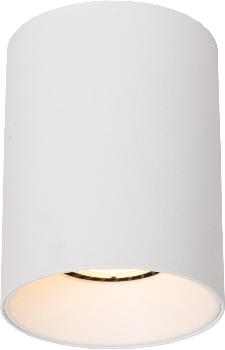 Lucide GERTI - Plafondspot (Plafondlamp) - Ø 8 cm - 1xGU10 (MR16) - Inclusief omwisselbare ringen - Wit - Essential
