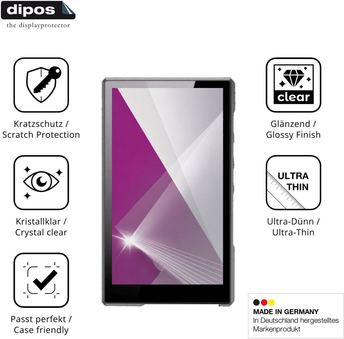 dipos – 4x Beschermfolie geschikt voor Luoran N2 | Krasbestendige & heldere Screenprotector Ultra-Thin
