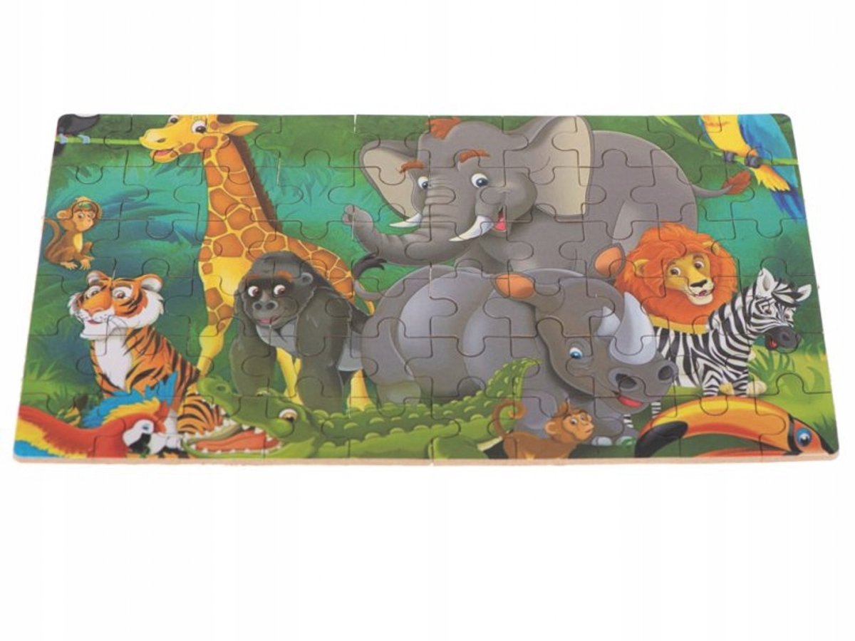 Dierenpuzzel Jungle in Blik - 60 stukjes