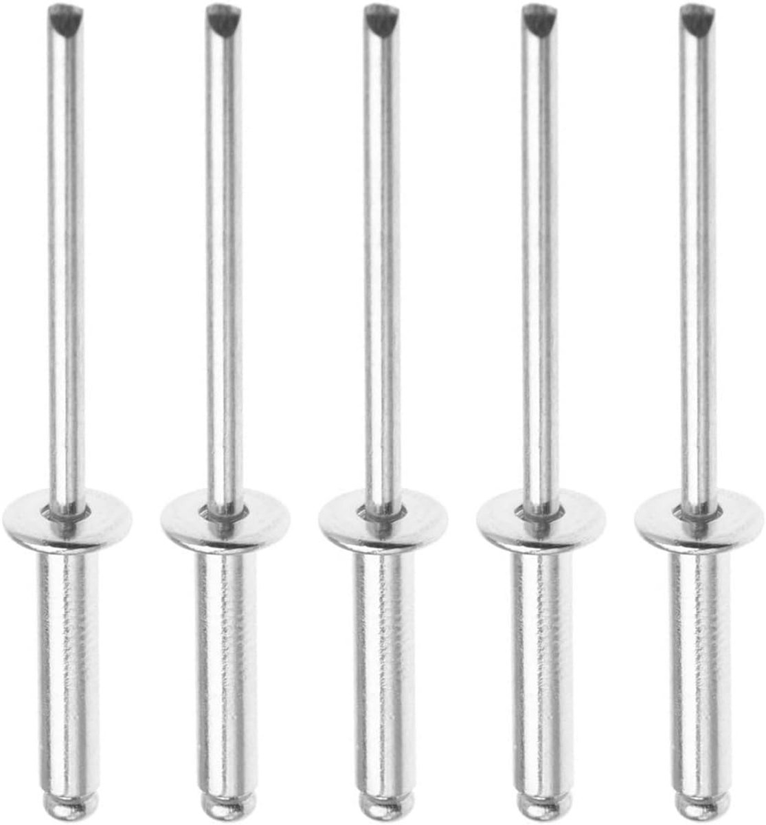 200 stuks roestvrijstalen blindklinknagels 3,2 x 6 mm, pop-klinknagels met koepelkop voor meubels, marine en metaalbewerking