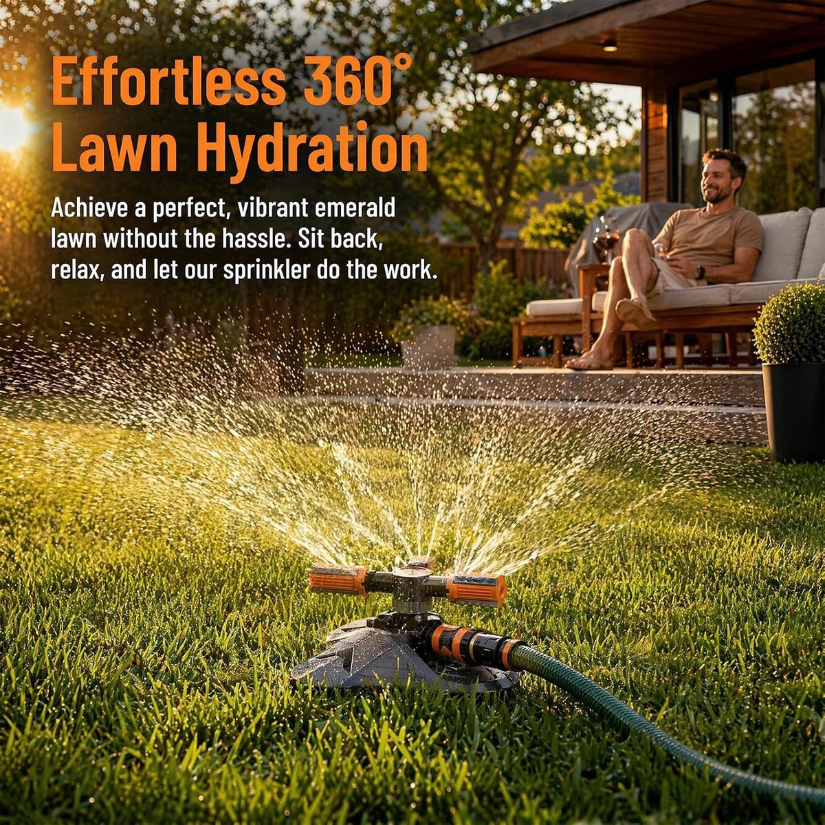 360 Graden Tuinsproeier - Rotatiesproeier voor Efficiënte Bewatering - Ideaal voor Irrigatiesystemen en Tuinonderhoud