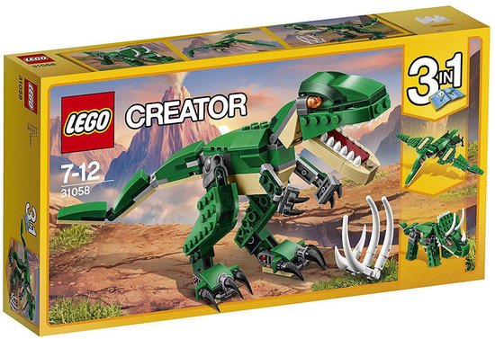 Doos LEGO Creator 3-in-1 met groene dinosaurus, 7-12.