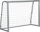 SPORTNOW voetbaldoel met stalen frame - Trainingsdoel - Voetbalgoal - Grijs