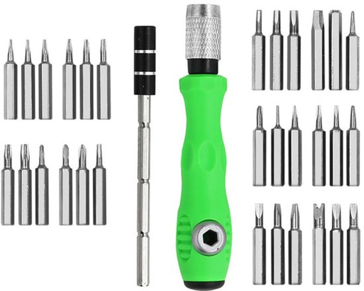 32-in-1 miniatuur precisieschroevendraaierset, magnetische minischroevendraaierset, geschikt voor brillen, horloges, laptops, elektronische producten, speelgoed, sieraden en computers.