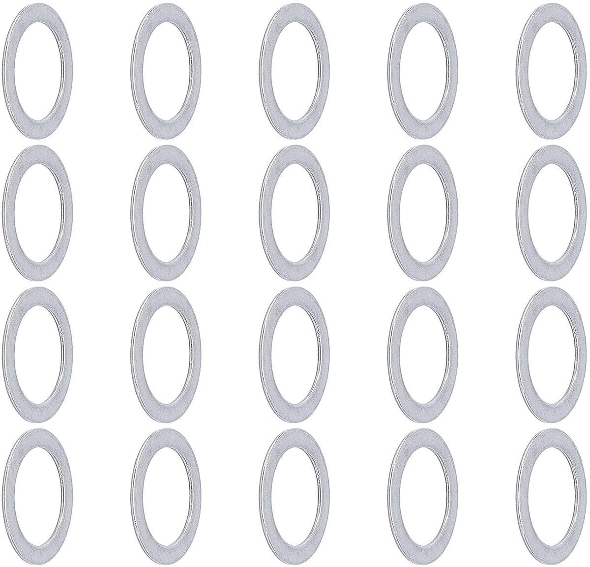 20 Stuks Fiets Pedalen Washers Vervangingen voor Mountainbikes - RVS Pedal Seal met 20mm Buitendiameter en 14mm Binnendiameter