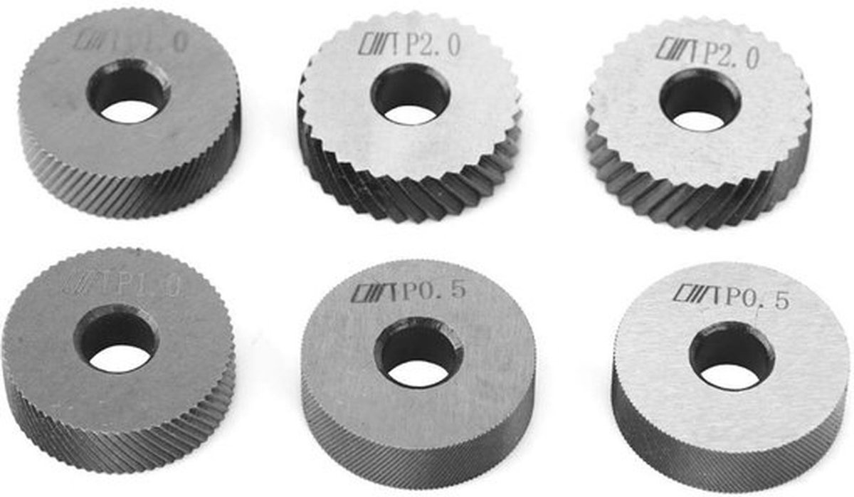 Knurling gereedschapset - 7-delige knurl-set voor draaibank - Precisie en veelzijdigheid - 0,5/1/2 mm - Duurzaam en gebruiksvriendelijk - Geschikt