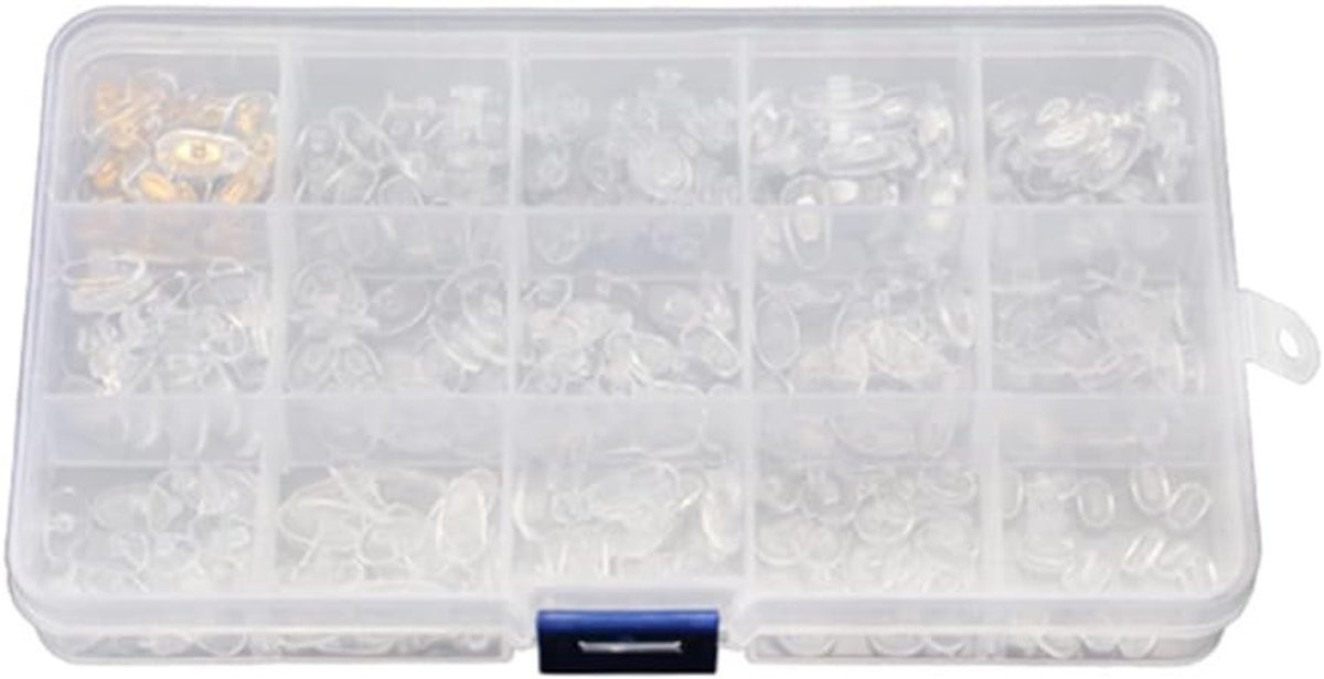 Ultra Zachte PVC Neus Kussentjes voor Zonnebrillen - 150 Paar met Opbergdoos, Comfort en Stabiliteit voor Brilgebruik