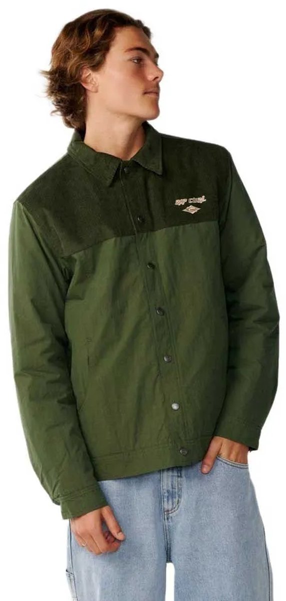 Rip Curl Classic Surf Cord Puffer Jacke Dark Groen