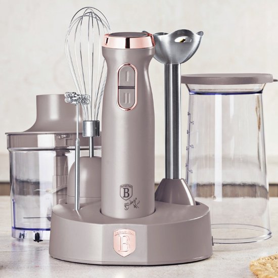 Berlinger Haus Staafmixer set Taupe – 6-in-1 – 800 W van BerlingerHaus — afbeelding 2