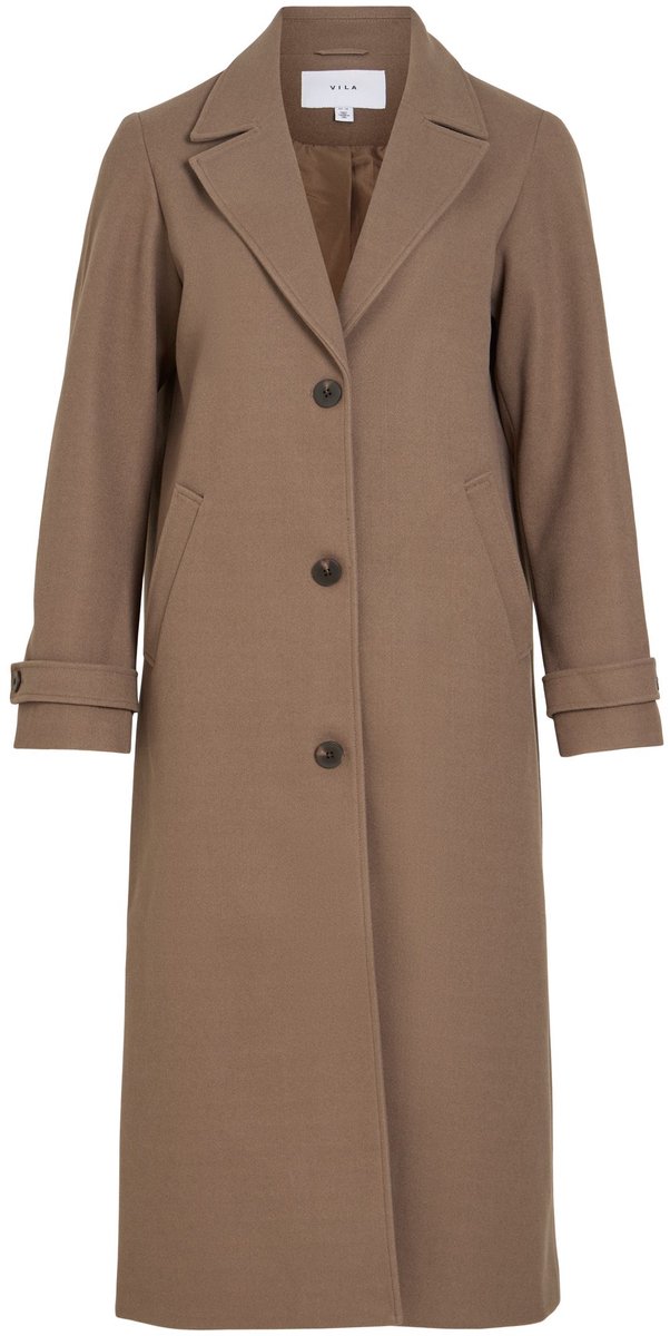 VILA - VIFEMKE L/S BUTTON LONG COAT - NOOS - Dames - Gewatteerde jassen