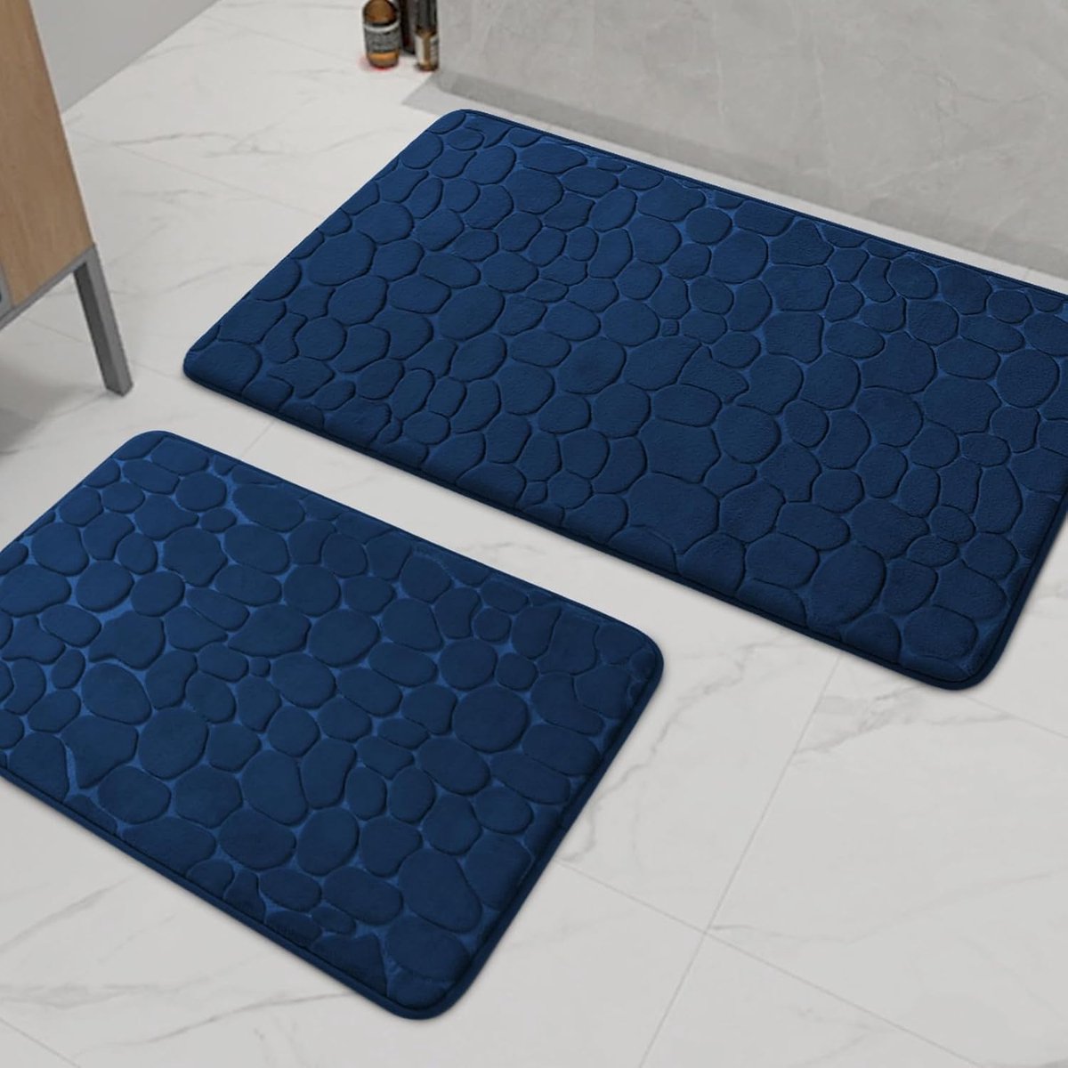 Badmat - Set van 2 - Traagschuim - Antislip - Machinewasbaar
