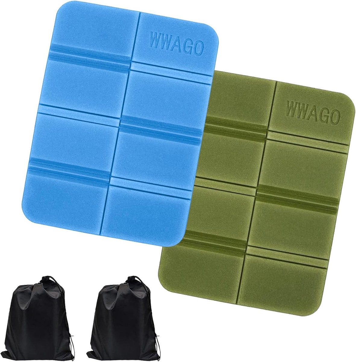Vouwbare Schuimmat voor Buiten, Waterdichte Zitkussen voor Kamperen, Thermisch Geïsoleerd Zitmatje voor Hiking en Picknicks met Draagtas