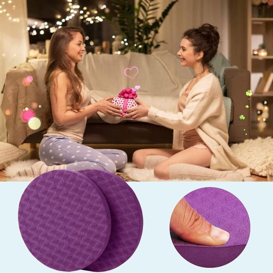 Antislip mat fitnessapparaat - Grijs - 15 mm Dikte - TPE Schuim Knie- en Elleboogkussens - Voor Yoga en Pilates — afbeelding 2