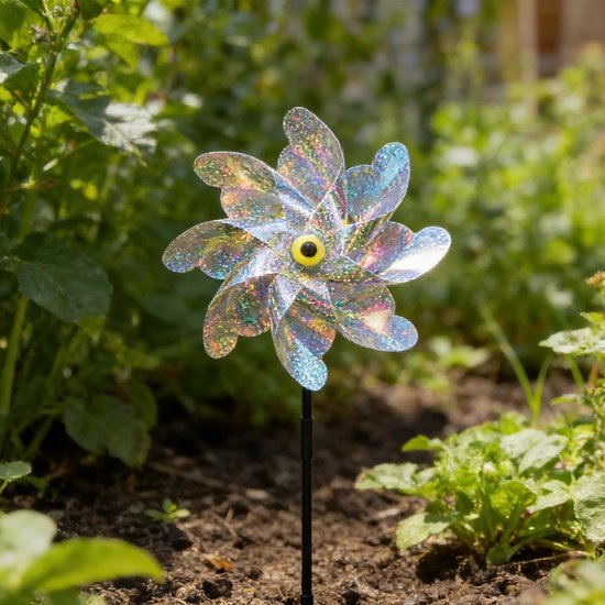 Reflecterende Windmolens voor Vogels, Pigeon Afschrikking, 10 Stuks, Tuin en Balkon Bescherming, Effectieve Vogelbestrijding, Schrikmiddel voor Duiven en Tuinplanten — afbeelding 4