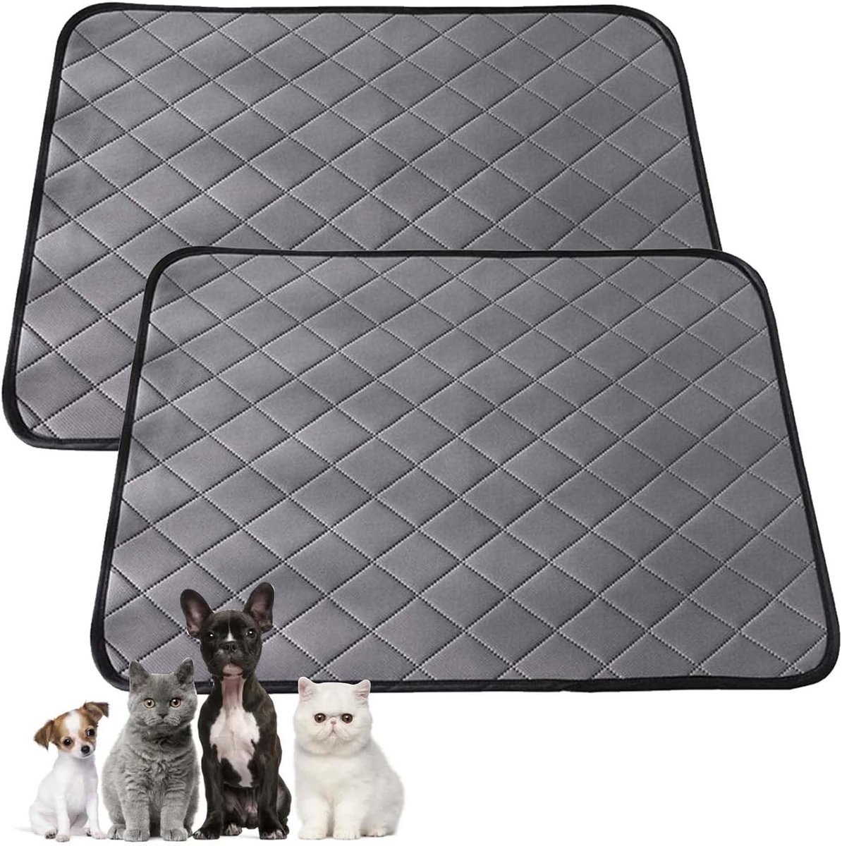 Wasbare en Herbruikbare Training Mats voor Cavia's, Konijnen en Honden - Antislip Pads, 120 x 60 cm, Set van 2