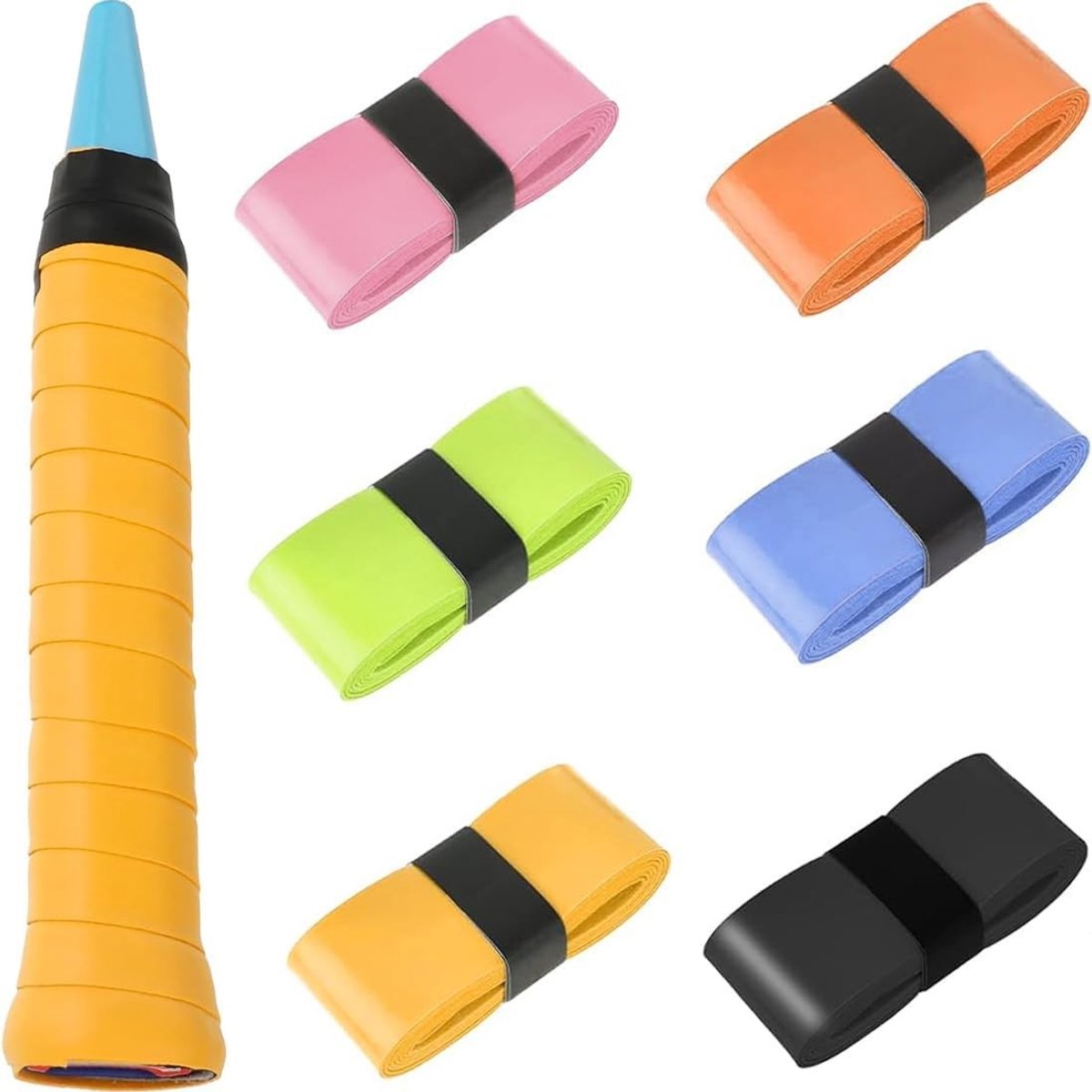 Set van 6 Grip Straps voor Sport, Ademend en Absorberend, Antislip en Sneldrogend, Geschikt voor Tennis en Badminton Rackets