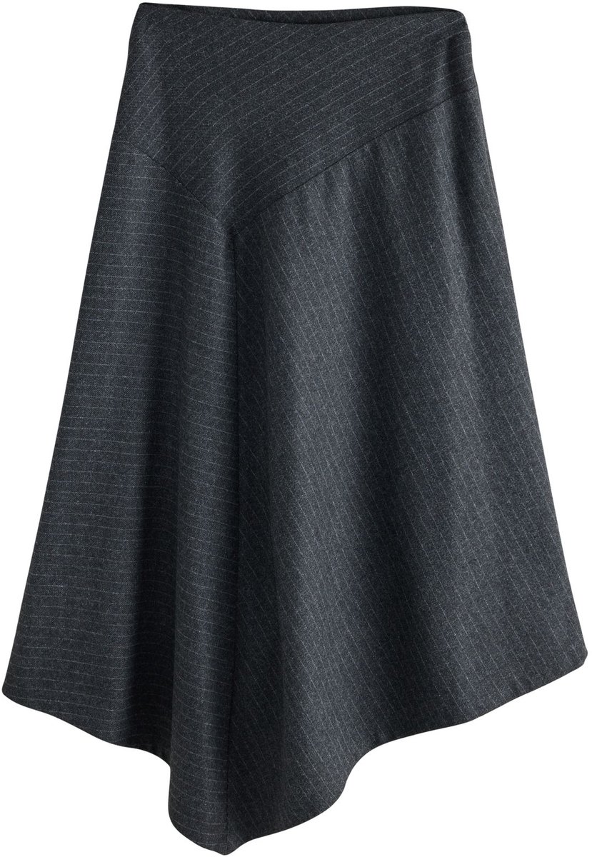 Next - Dames - Midirok met assymmetrische zoom - Grijs