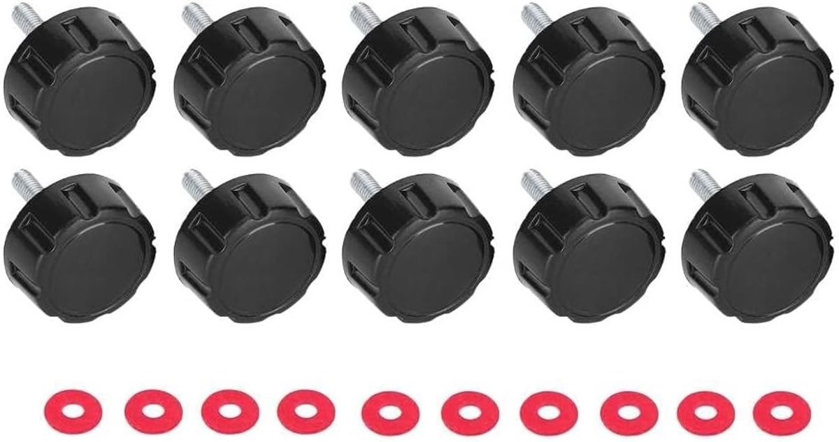 10 Stuks Visgrip Schroeven met Deksel, Schroefcapsules met Seals voor Hengel en Molens