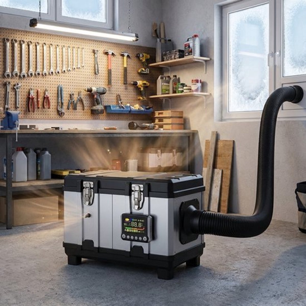 Dieselverwarming – Dieselkachel – Mobiele Verwarmer – Camperkachel – Vrachtwagenkachel – 8KW Vermogen – 5,2L Brandstoftank thumbnail 2