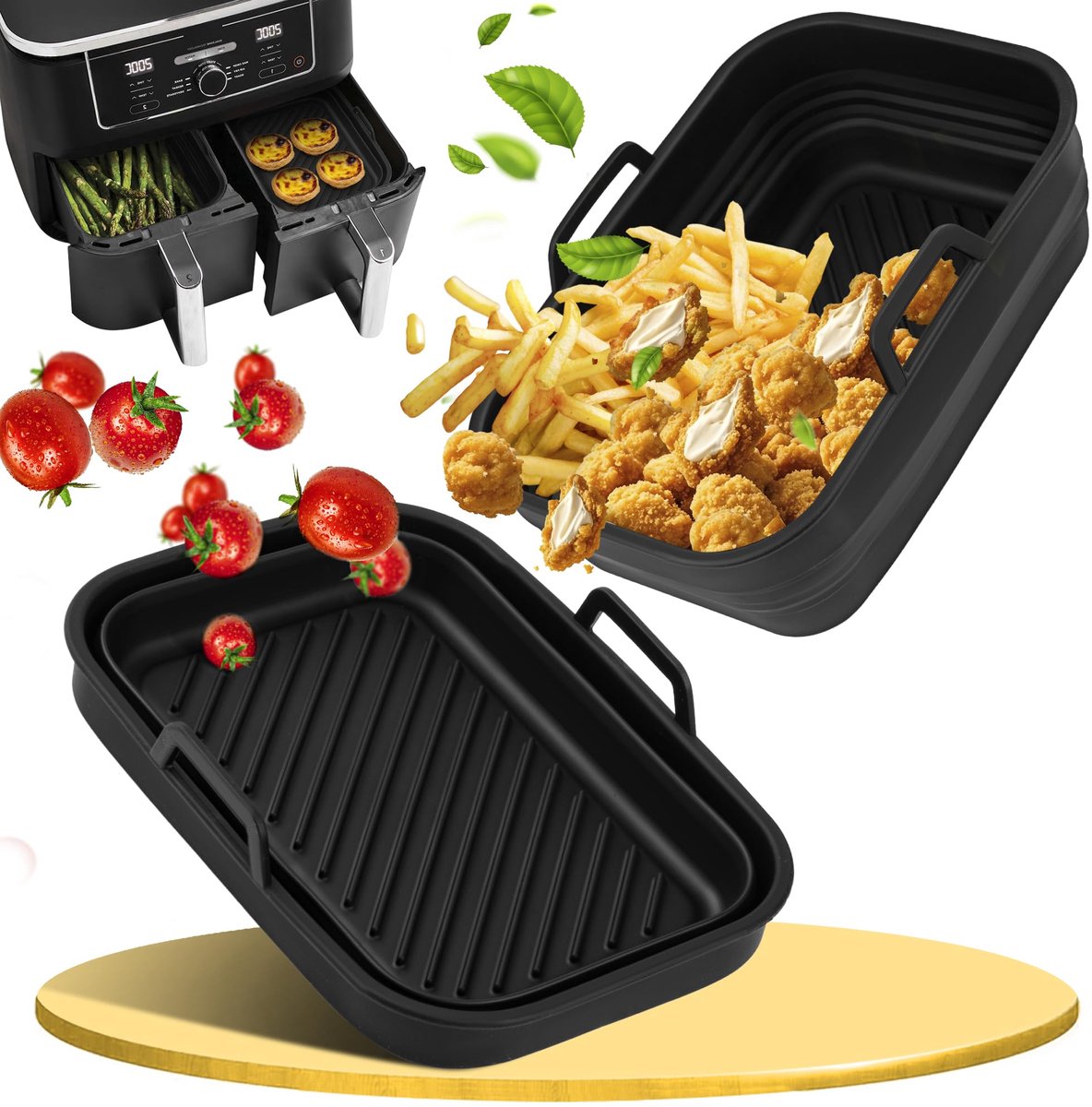 Opvouwbare siliconen mal Air Fryer Ninja plat Airfryer DZ400EU 9,5 l AF400EUCP - ShopVlot