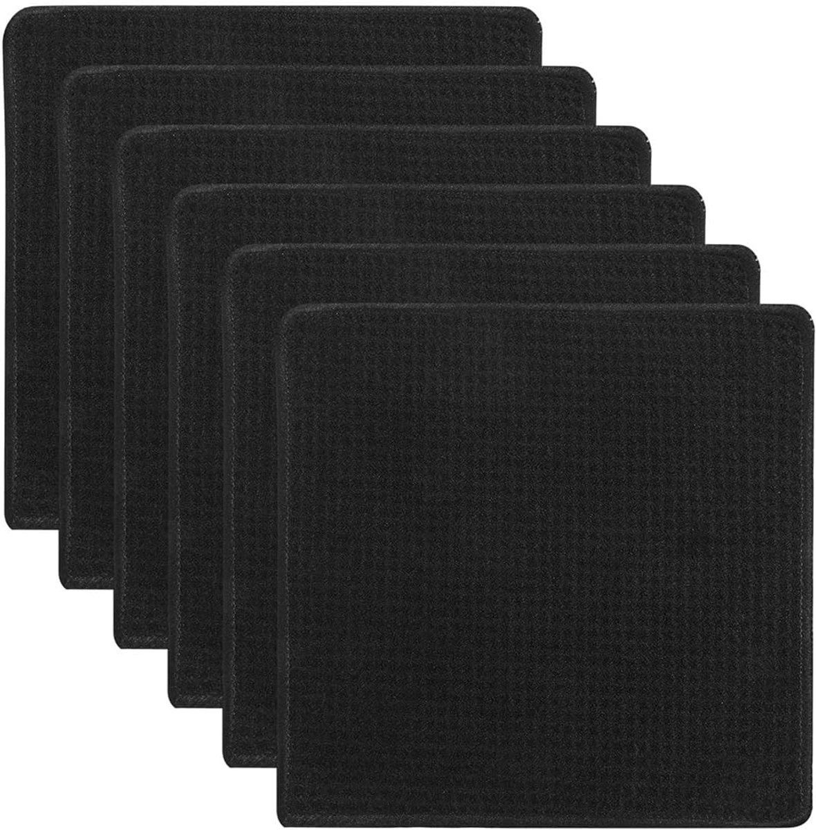 Wasbare Keuken- en Badkamerdoeken - 6 Stuks Microvezel Wafeldoeken van 20 x 20 cm voor Glazen en Vaat