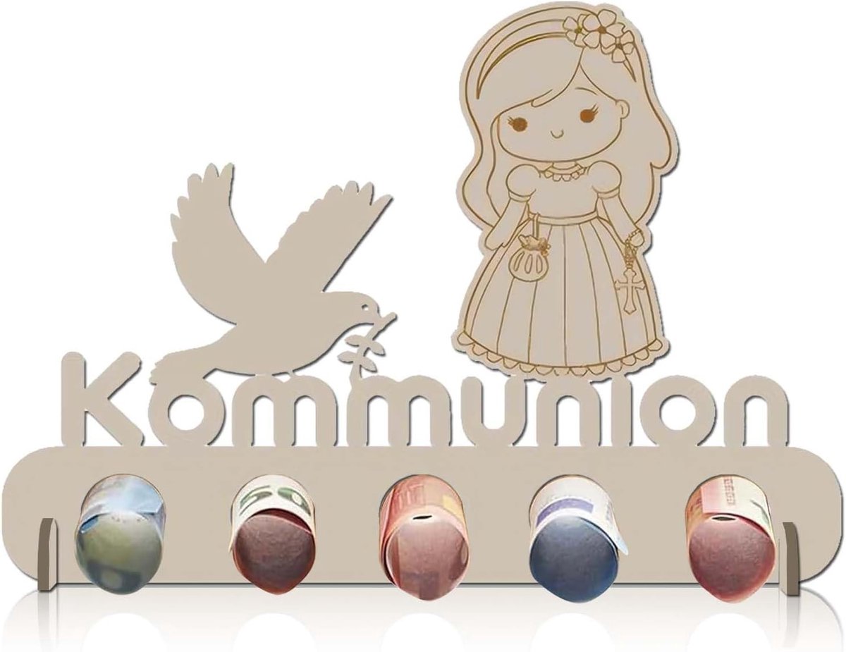 Uniek Houten Verjaardagsgeld Cadeau - Perfect voor Kinderen, Doopfeesten en Speciale Gelegenheden - Een Ideale Decoratie voor Vrienden en Familie