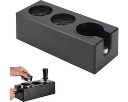 Verstelbaar Espresso Tamper Station met 3 Gaten en Antislip Houder voor Barista en Thuis Koffie, Geschikt voor 51-58 mm Tamper