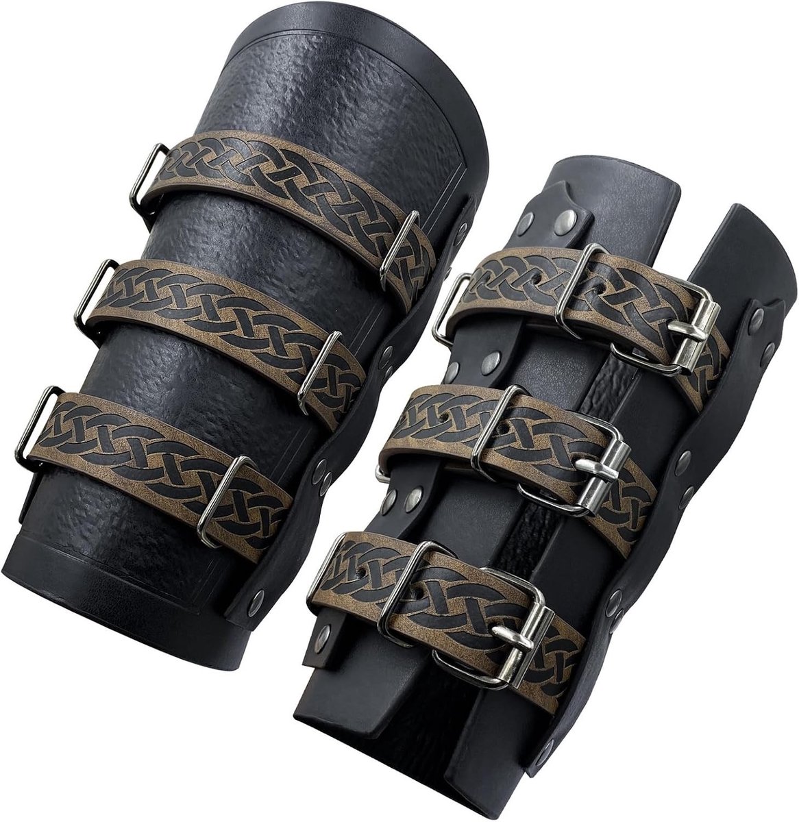 Retro Faux Leather Arm Protectors voor Halloween, LARP en Renaissance Kostuums - Ideale Bracers voor Ridders en Mercenaries