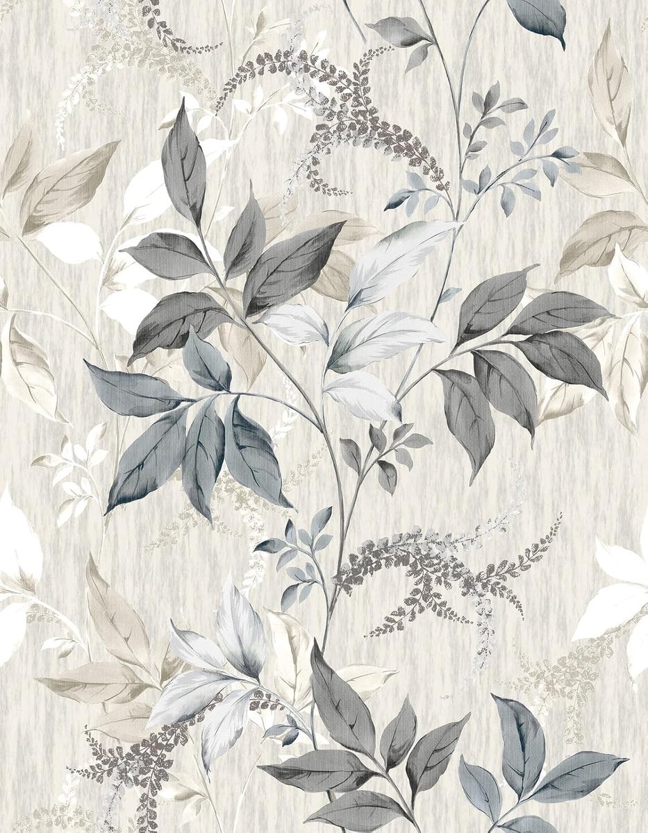 Vintage Beige Bloemen en Bladeren Behang - Zelfklevend Retro Wanddecoratie voor Woonkamer en Slaapkamer
