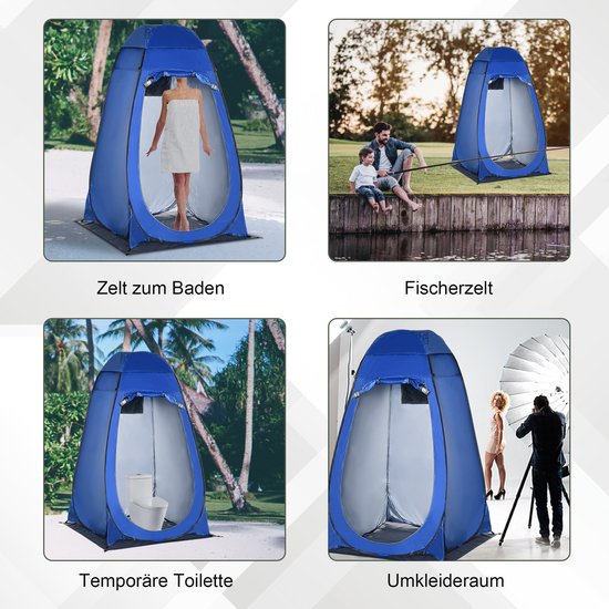 Outsunny-Pop up Duschzelt-Polyester, Stahl-Blau van Outsunny — afbeelding 2