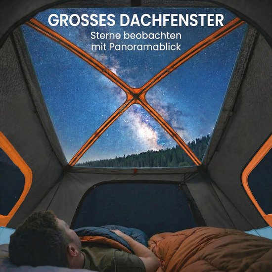 Outsunny Tunnel Tent-Polyester-taft, Glasvezel-530L x 380B x 220H cm-Oranje+Blauw van Outsunny — afbeelding 4