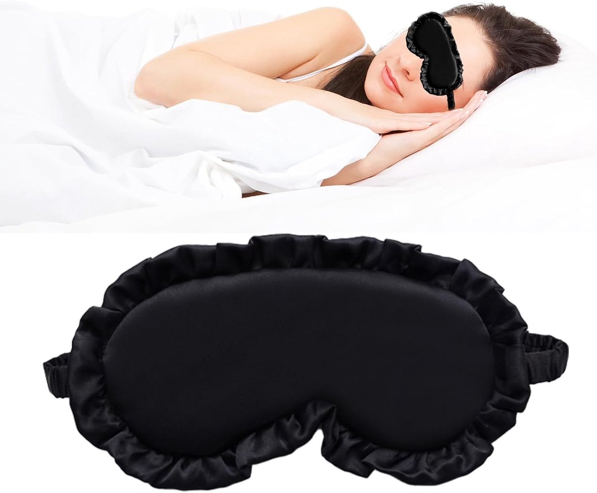 Comfortabel Slaapmasker van Zijde voor Vrouwen - Ideaal voor Thuis en Vliegtuig, Oogmasker voor Ontspanning en Diepe Slaap