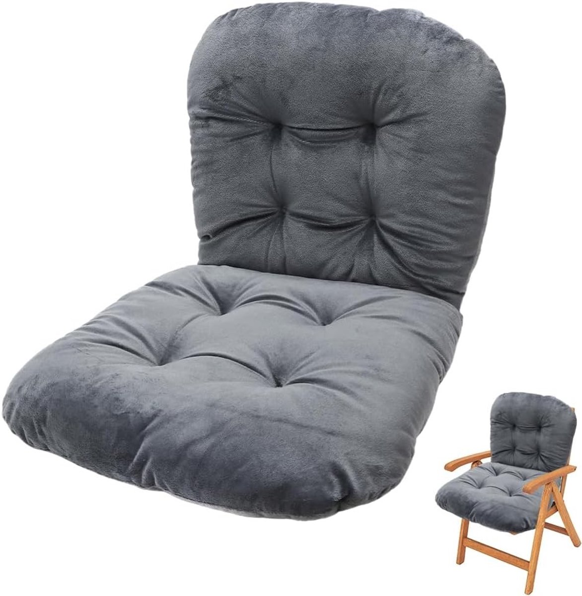 Zachte Zitkussen met Rugsteun, Antislip Kussen voor Bureaustoel, Auto en Thuisgebruik, Verwijderbare Hoes, Ideaal voor Eetkamer en Keuken