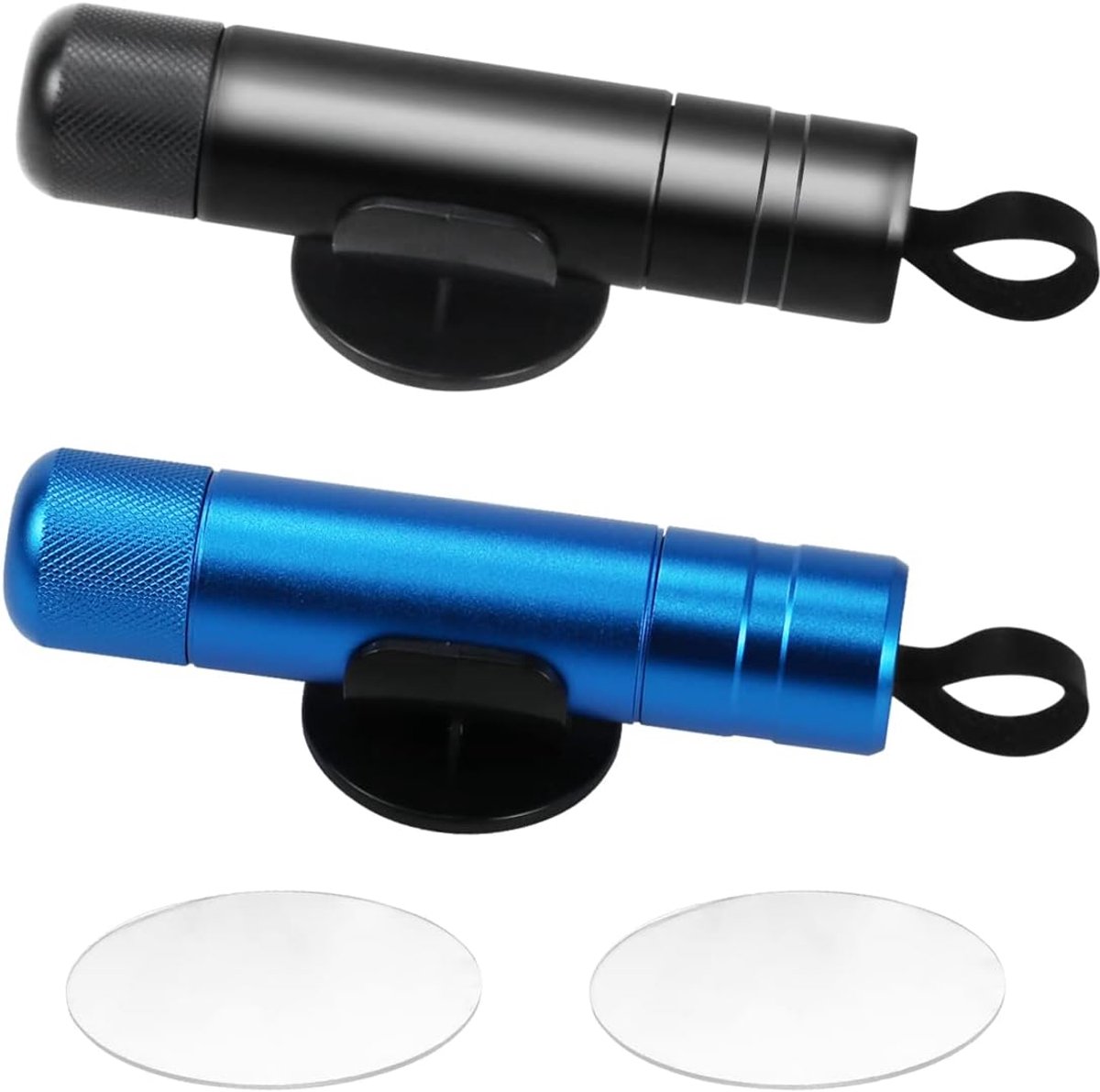 2-delige raambreker met gordelsnijder, 2-in-1 draagbare autoruitbreker en gordelsnijder, autoveiligheidshamer, noodgereedschap - Blauw & Zwart