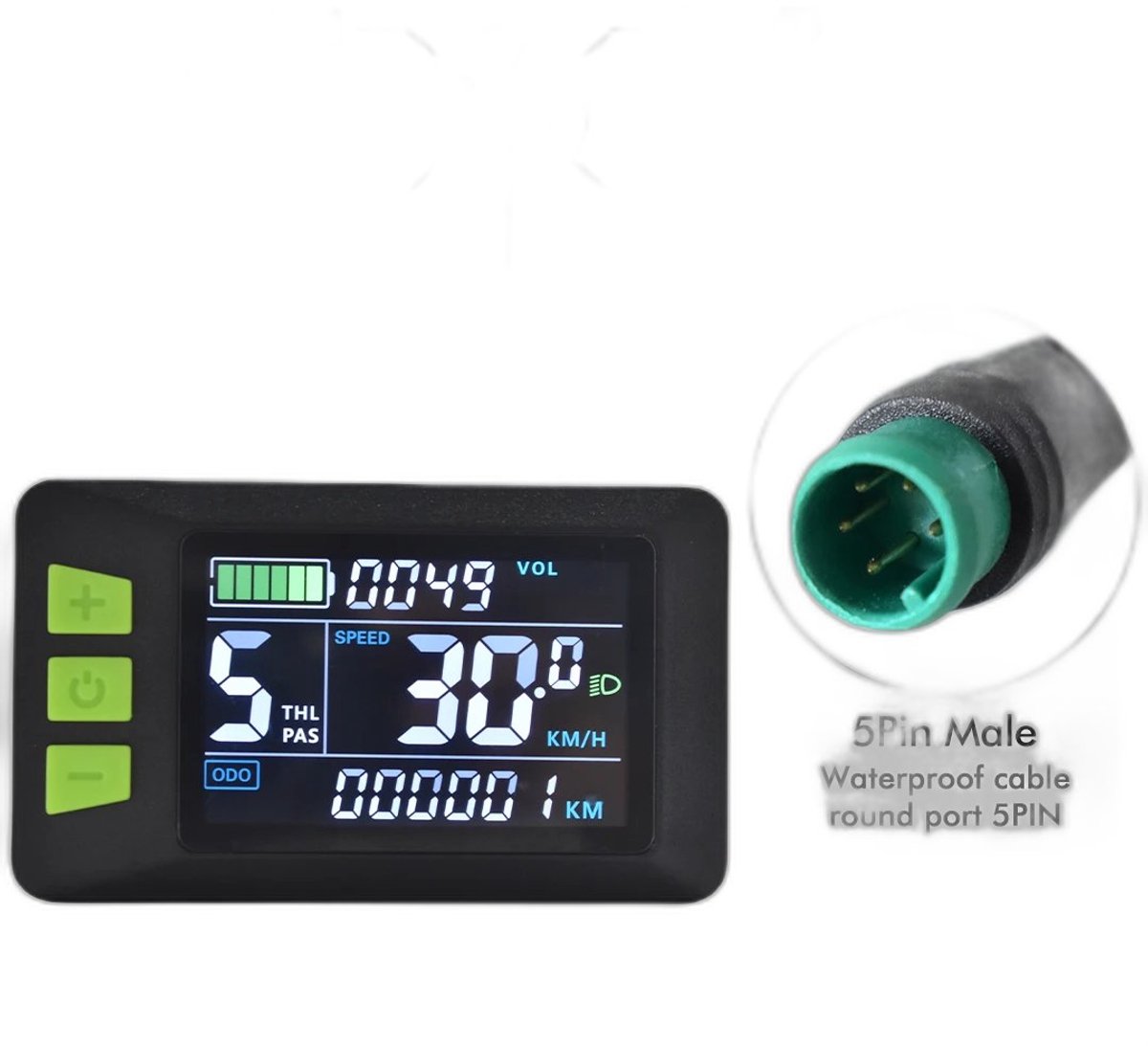 Currero Fatbike Scherm - LCD Display - Schermpje - E-Bike Accessoires - Elektrische Fiets - Dashboard - Snelheidsmeter - Kinderen & Volwassenen