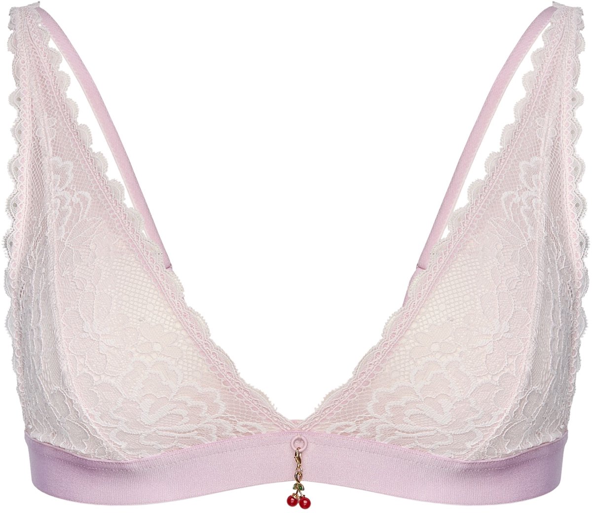 ESOTIQ Julicious Bloovii - Zachte bralette - Driehoekige cups - Kant - Pastelroze