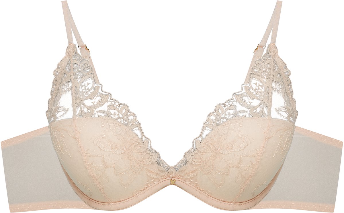 ESOTIQ Oleksa - Push-upbeha - Beige - Bloemenborduursel