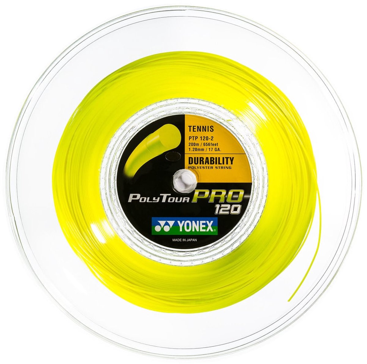 Yonex Polytour Pro Rol Tennissnaar Snaar Dikte: 1.25,Kleur: Graphite