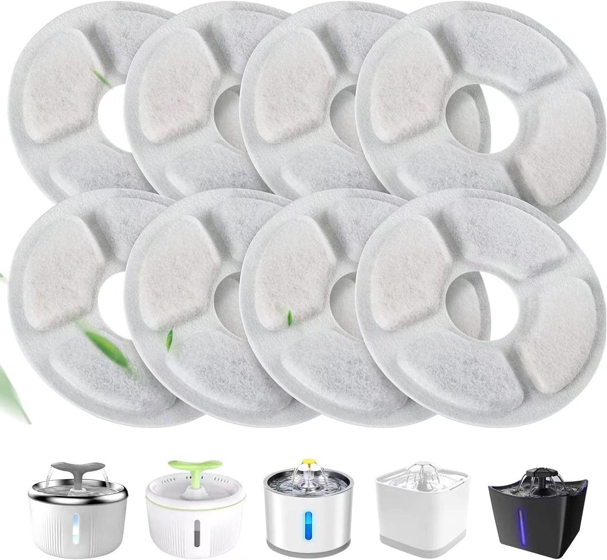 Drinkfontein kat - 10 stuks - Drievoudige Filterpatronen - Voor Katten en Honden - Voor Schoon en Gezond Drinkwater