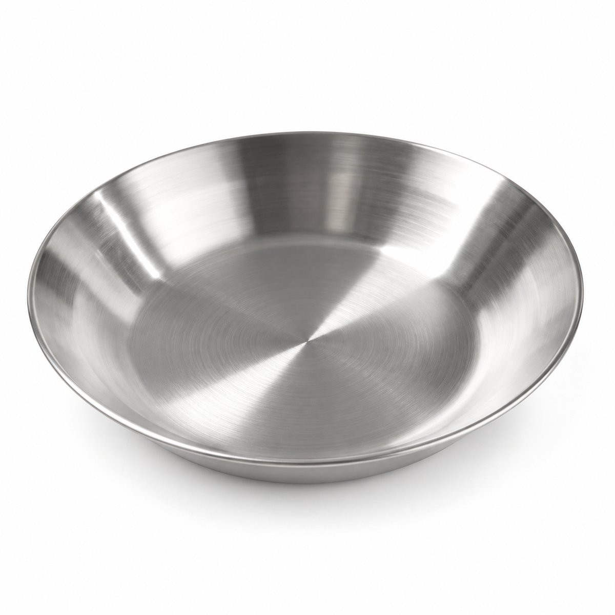 My Green Deal - Diep Bord RVS 21 cm - Pastabord en Soepbord - 304 Roestvrij Staal - Stapelbaar en Vaatwasserbestendig