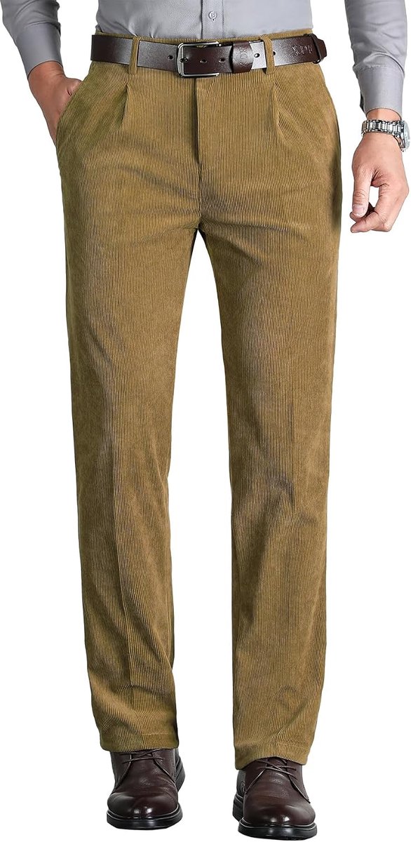 Corduroy broek voor heren, zakelijke kostuumbroek, corduroy, casual, klassiek, recht, modieus, warm, kantoor