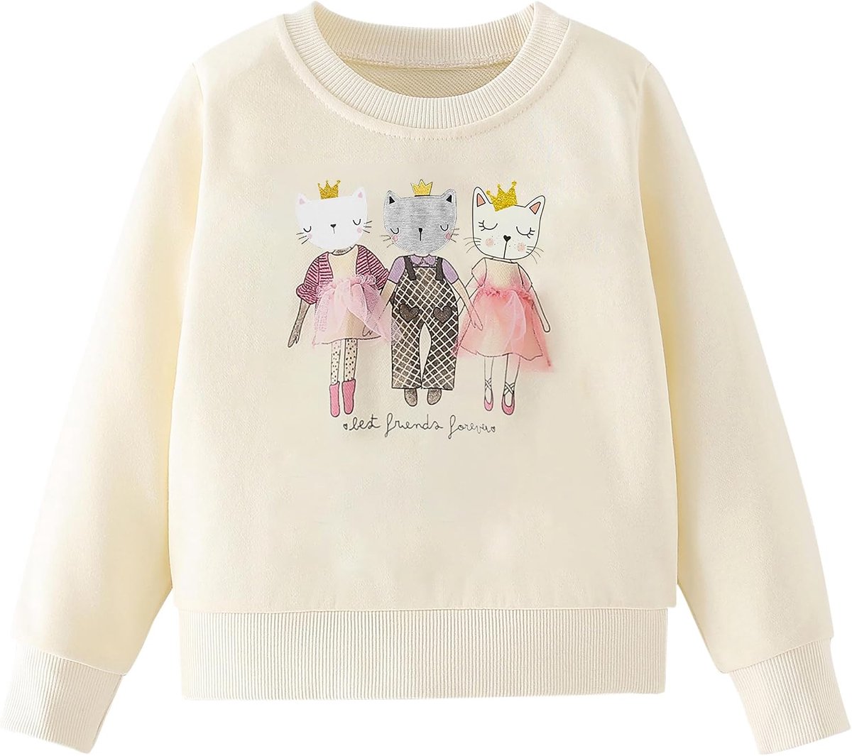 Sweatshirt Meisjes 100% katoen Meisjes Sweaters Casual Jumper voor Kinderen Ronde Hals Eenhoorn Pullover Mode Herfst Winter Kleding Leeftijd 2-9 Jaar