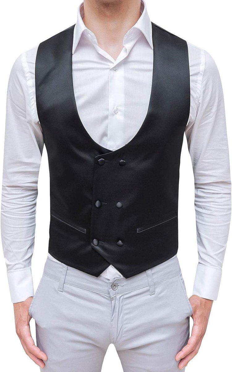 Vest voor heren, voor kleermakers, zwart