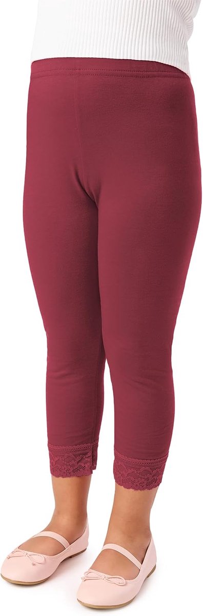 Style Meisjes 3/4 Legging van Katoen met Kant MS10-228