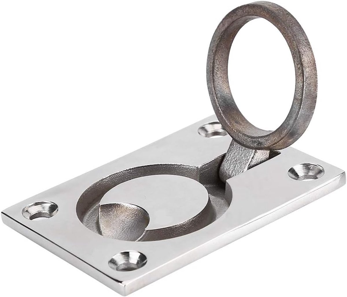 Ring Handvat Flush Hatch Locker Kabinet Pull Lift Boot Marine Yacht Hardware Zilver , Reserveonderdelen voor boten , jachten