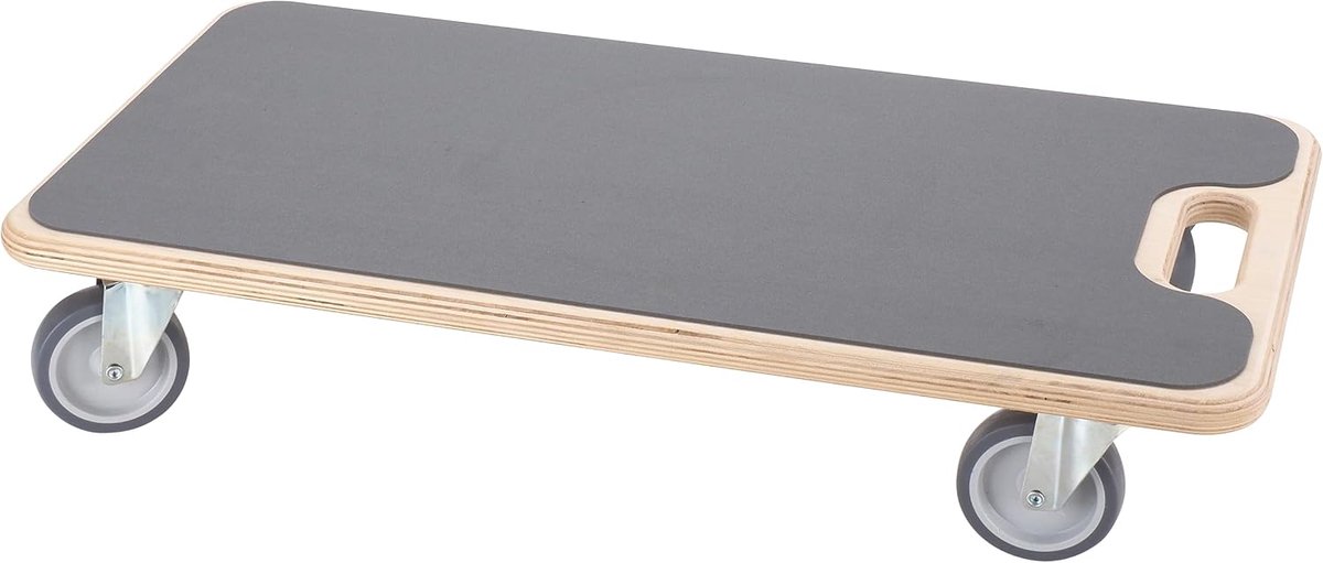 + Helmer Transportroller Duo-Soft, 590mm x 290mm x 120mm, 200kg draagkracht, anti-slip oppervlak, voor kratten