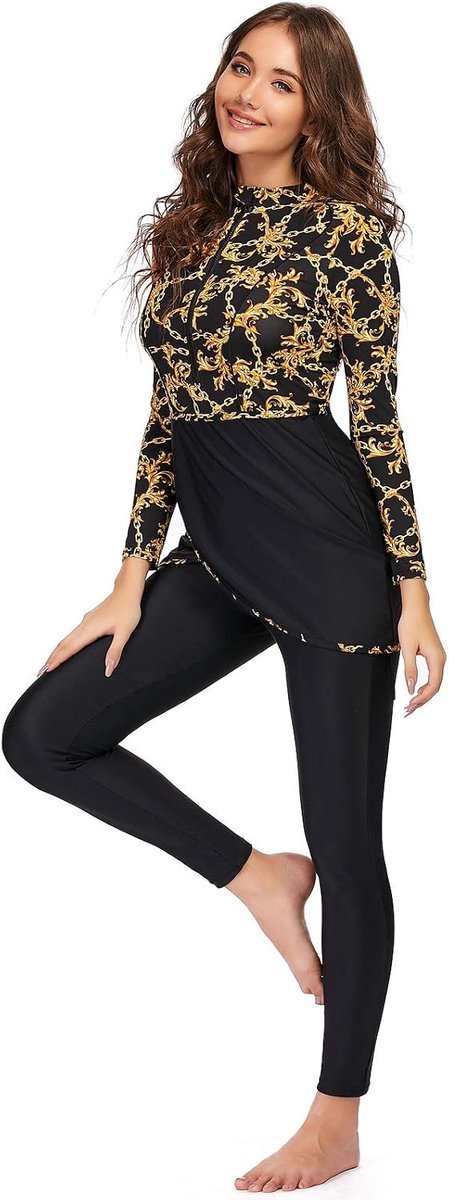 3 Stuks Moslim Badmode Volledige Cover Hijab Burkini Bescheiden Badpak